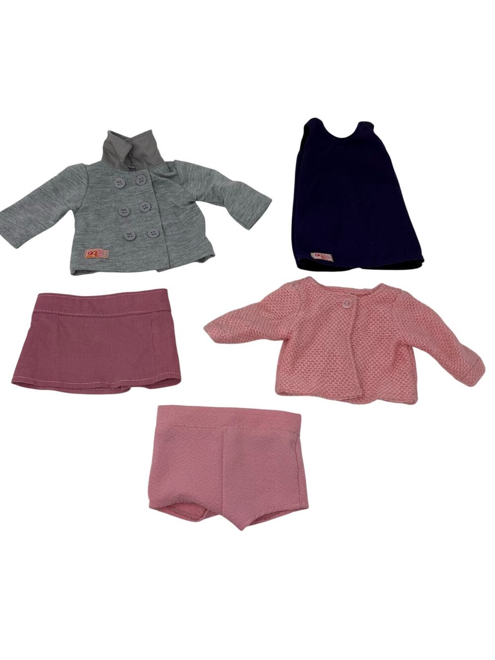 OG Dolls Outfit Bundle Coat Dress Skirt Shorts Set 18" Doll Clothes Pink Lot 5